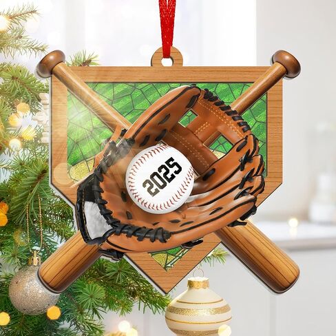 FLAGWIX Christmas Softball Gifts for Girls 8-12, Softball Ornament - 2D Flat (Not 3D) Acrylic Ornaments 2025 for Christmas Tree Decorations - Gifts for Sporty Girls Coach, Sports Ornament Decor in Saudi Arabia