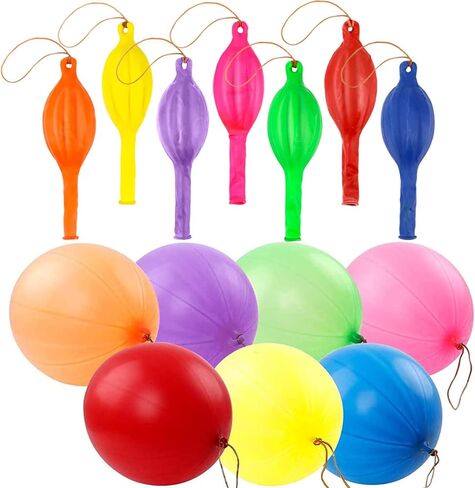 RUBFAC 80 Punch Balloons, Party Favors for Kids, Thickened Heavy Duty Neon Punching Bounce Balloon for Birthday Goodie Bag Stuffers Exciting Outdoor Play Supply in Kuwait