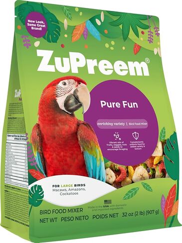 Zupreem Smart يختار طعام الطيور للطيور الكبيرة ، 4 رطل - التغذية اليومية للأمازون ، Macaws ، cockatoos (حزمة 2) in Kuwait