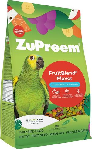 Zupreem Smart يختار طعام الطيور للطيور الكبيرة ، 4 رطل - التغذية اليومية للأمازون ، Macaws ، cockatoos (حزمة 2) in Kuwait