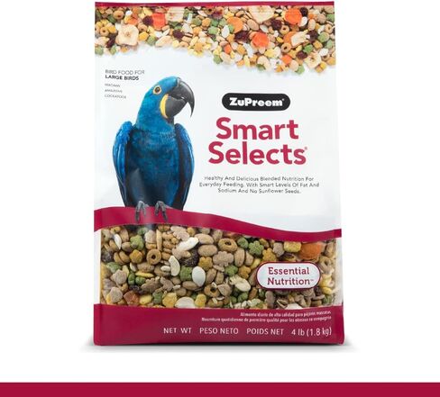 Zupreem Smart يختار طعام الطيور للطيور الكبيرة ، 4 رطل - التغذية اليومية للأمازون ، Macaws ، cockatoos (حزمة 2) in Kuwait