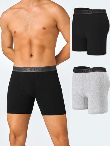 2 Pack Mens Underwear Boxer Briefs Breathable Cotton Wide Waistband Men Panties in Saudi Arabia