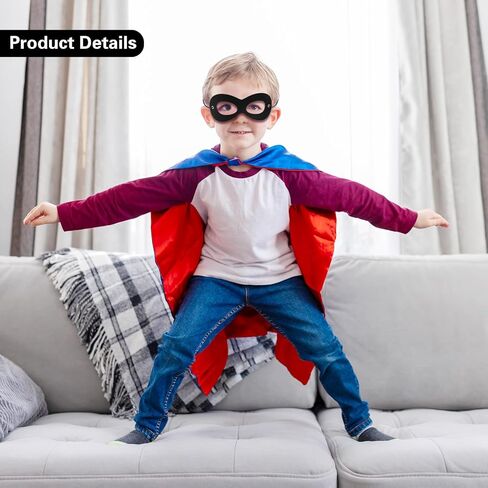 4PCS Black Felt Superhero Masks, Adjustable Elastic Rope Half Eye Mask for Adults & Kids in Kuwait