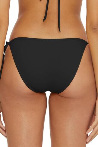 BCA by Rebecca Virtue Kira - Women's Side Tie Bikini Bottom with Cheeky Coverage, Sexy Swimwear Separates for Women, Black, Small in Saudi Arabia