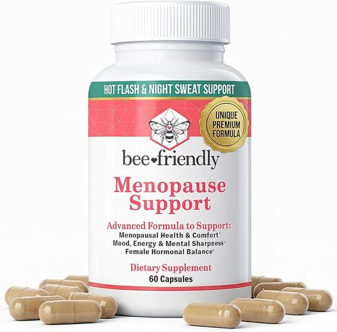 مكملات انقطاع الطمث للنساء، تخفيف الهبات الساخنة، التعرق الليلي، لصحة انقطاع الطمث، الراحة، المزاج، الطاقة، الحدة العقلية، التوازن الهرموني. DIM، بلاك كوهوش، أشواغاندا KSM-66 (60 كبسولة) in Kuwait