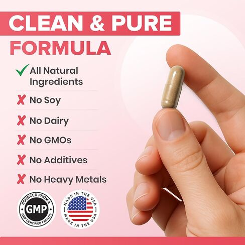 مكملات انقطاع الطمث للنساء، تخفيف الهبات الساخنة، التعرق الليلي، لصحة انقطاع الطمث، الراحة، المزاج، الطاقة، الحدة العقلية، التوازن الهرموني. DIM، بلاك كوهوش، أشواغاندا KSM-66 (60 كبسولة) in Kuwait