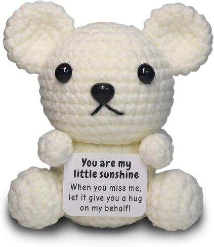 DEYBA Emotional Support Crochet Cat – Positive Crochet Animals, Inspirational Gift for Women, Men, Couples, Friends, Family, Birthday, Christmas, Romantic Valentine's Day Gift in Kuwait