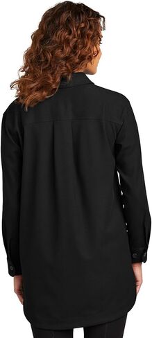 Women's Long Sleeve Twill Overshirt | Women's Long Sleeve Shacket with Pockets, Button Up Overshirt Jacket in Saudi Arabia