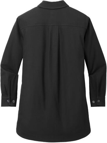 Women's Long Sleeve Twill Overshirt | Women's Long Sleeve Shacket with Pockets, Button Up Overshirt Jacket in Saudi Arabia