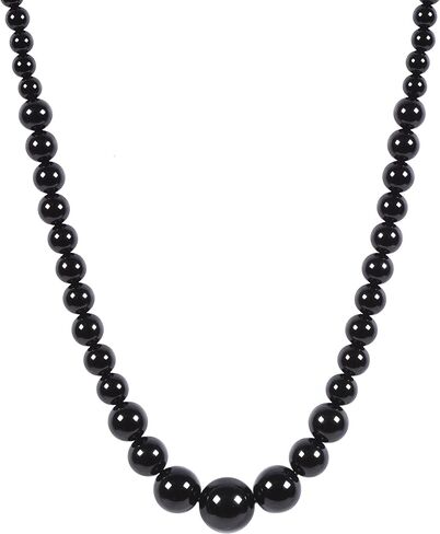 Justinstones Round Agate Beads Graduated Strand Necklace For Women 18 Inch Multi-Color Agate Gradually Necklace in Saudi Arabia