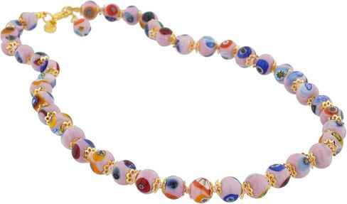 Glass Of Venice Murano Glass Mosaic Necklace - Pink in Saudi Arabia