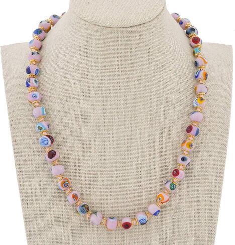 Glass Of Venice Murano Glass Mosaic Necklace - Pink in Saudi Arabia