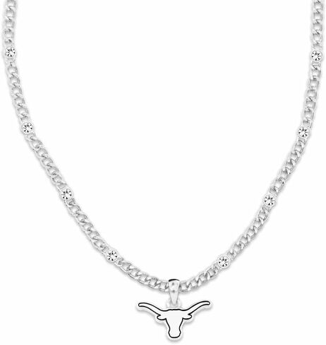From the Heart Texas Longhorns Lydia Silver Necklace Jewelry Gift Licensed UT in Saudi Arabia