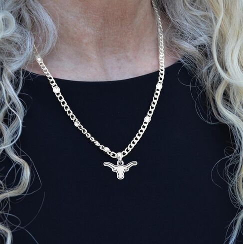From the Heart Texas Longhorns Lydia Silver Necklace Jewelry Gift Licensed UT in Saudi Arabia