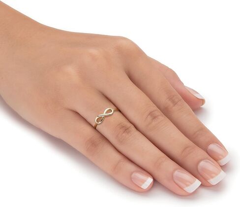 PalmBeach 10K Yellow Gold Stackable Infinity Ring Sizes 6-10 in Saudi Arabia