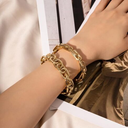 GEMOUR IM Chunky Paperclip Link Bracelet, 7.5" in Saudi Arabia