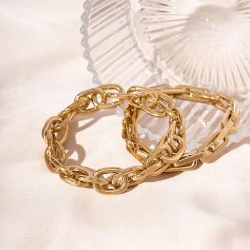 GEMOUR IM Chunky Paperclip Link Bracelet, 7.5" in Saudi Arabia