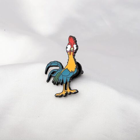 AKTAP Cartoon Chicken Brooch Pins Ocean Movie Theme Gifts Anime Character Accessories for Fans Rooster Backpack Clothes in Saudi Arabia