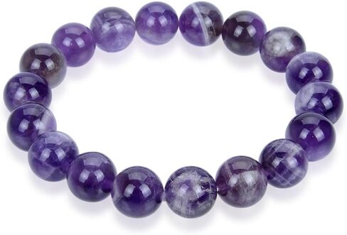 Adabele 1pc Natural Stretch Gemstone Bracelet 10mm (0.39") Bead 7 Inch to 8.5 Inch Healing Crystal Energy Quartz Chakra Jewelry Women Birthday Unisex Gift in Saudi Arabia