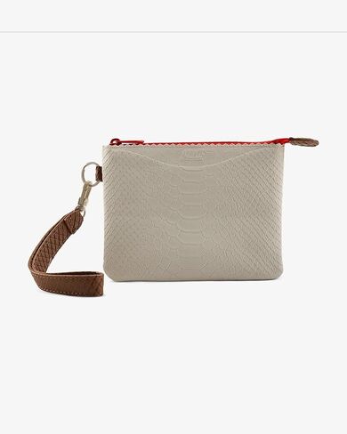 Nike Icon Cortez Wristlet Document Wallet Clutch Bag with Ivory Skin Strap, beige in Saudi Arabia