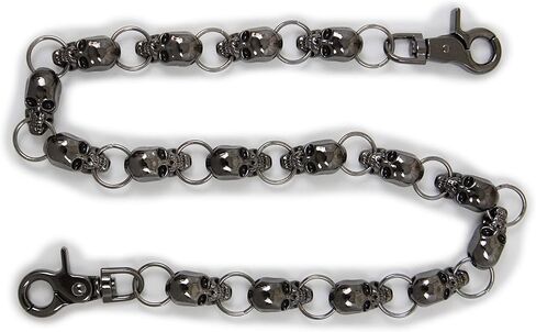 Men Women Fashion Wallet Chain Pewter Color Metal Skeleton Skulls Charms in Saudi Arabia