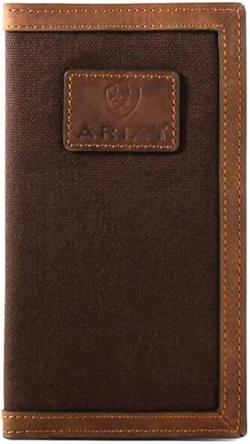محفظة ARIAT الرجالية من القماش الكتاني ذات حواف جلدية in Saudi Arabia