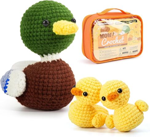 Crochetobe Crochet Kit for Beginners, Crochet Start Kit includes Easy to Follow Instructions and Video Tutorials, Complete Crochet Animal Kit for Adults Kids, 4 PCS Cute Crochet Jellyfish in Kuwait