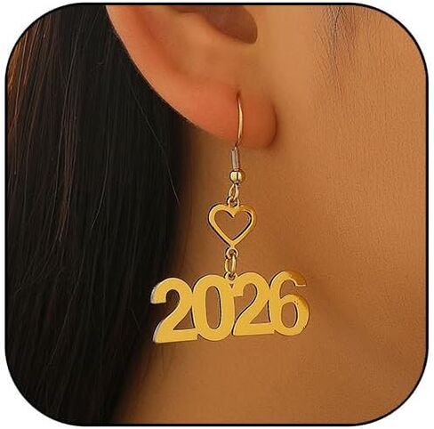 أقراط عيد الميلاد اللطيفة عدد أقراط متدلية للنساء 2026 سنة جديدة سعيدة استرخى أقراط السنة الجديدة عطلة الزي مجوهرات هدايا in Kuwait