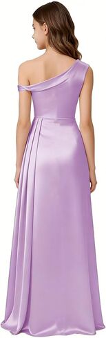 One Shoulder Junior Bridesmaid Dresses Girls Wedding Guest Satin Flower Girl Dress Side Slit Formal Pageant Gown in Saudi Arabia