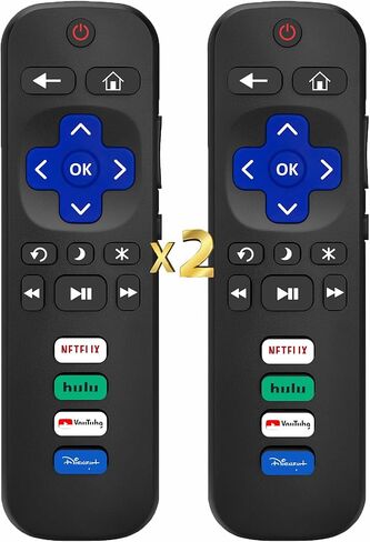 Compatible with Roku TV Remote Control Replacement, 2-Pack, Compatible with TCL, Hisense, Sharp, Philips, Onn, Element Roku TV Series (No Voice, Not for Roku Stick/Box) in Kuwait
