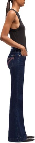 7 For All Mankind Women's Dojo Mid-Rise Wide Leg Jeans in Saudi Arabia