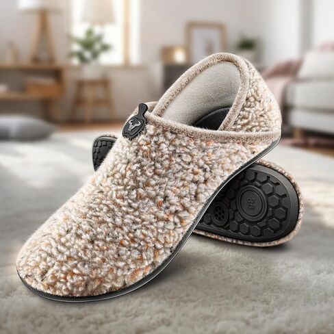 Women's Slippers-Slip on Warm Slipper Socks Lightweight For Women TPR Sole in Saudi Arabia