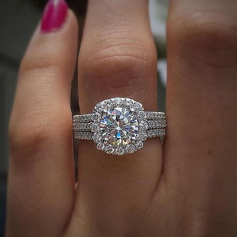 Luxury Wedding Band Rings for Women Gorgeous Eternity Promise Finger Jewelry Accessories in Saudi Arabia