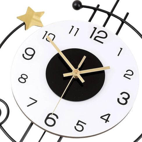 SIN&MI Large Wall Clocks for Living Room,Silent Non-Ticking Quartz Battery Operated,Modern Decorative Wall Clock for Kitchen Bathroom Bedroom Home Wall Decor,12.5 * 25.5 Inch in Saudi Arabia