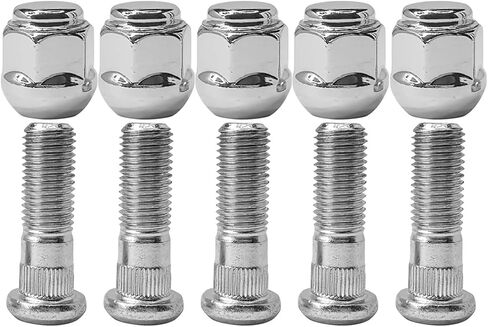 Mysttoo M12x1.5 مجموعة صواميل العروة المصنوعة من الكروم متوافقة مع Honda Accord Civic City CR-V Fit HR-V Insight Element Prelude S2000 Acura Legend Integra MDX ILX RSX TL TLX (4 قطع) in Kuwait