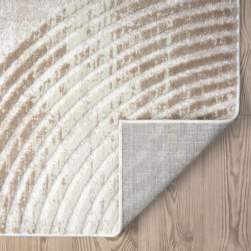 Abani Cream Area Rug for Living Room, Bedroom -Mid-Century Modern- 6' x 9' -Durable & Easy to Clean in Saudi Arabia