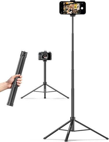 AOCHUAN 1.7M Complete Camera Tripod for Smartphones Camera Gimbal Stabilizers w/ 0.44m ~1.7m Aluminum Alloy Lighting Stand(T20) in Saudi Arabia