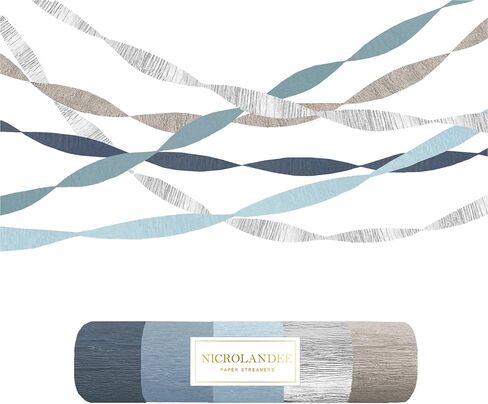 NICROLANDEE 5 Rolls Pastel Crepe Paper Streamers Backdrop Decorations for Easter Decorations, Birthday, Wedding, Garden Party, Bridal Shower, Baby Shower, Spring Home Decor in Kuwait