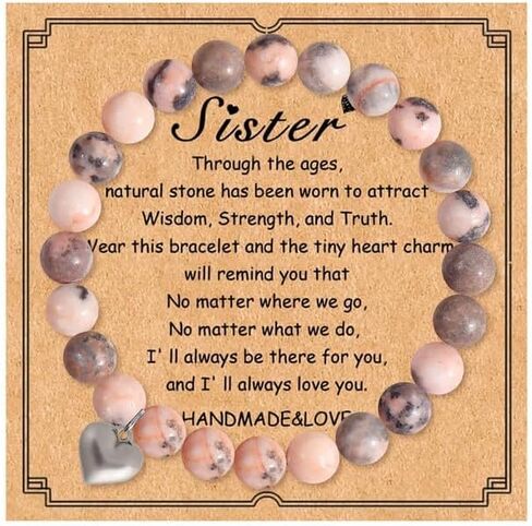 Sister Bracelets Big Sister Gifts Crystal Beaded Bracelet Womens Gifts for Christmas with Card in Saudi Arabia