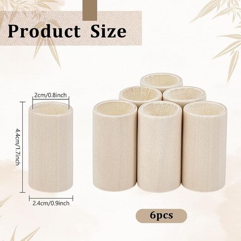 6 قطع من موزع الزيوت العطرية الخشبية من PH PandaHall، موزع عطور خشبي صغير، موزع روائح خشبية مستديرة للمنزل وغرفة النوم والمكتب والمرحاض وغرفة اليوجا وغرفة الساونا، 1.7 × 0.9 بوصة in Kuwait