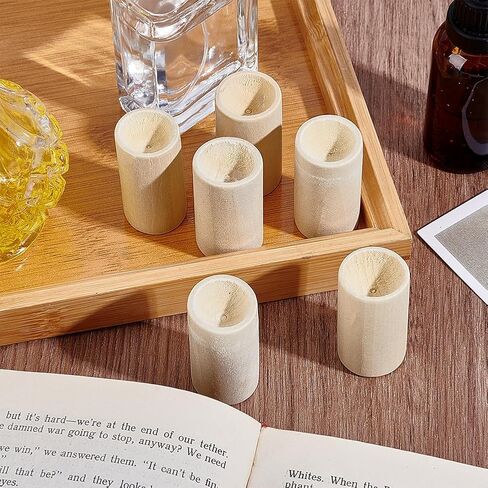 6 قطع من موزع الزيوت العطرية الخشبية من PH PandaHall، موزع عطور خشبي صغير، موزع روائح خشبية مستديرة للمنزل وغرفة النوم والمكتب والمرحاض وغرفة اليوجا وغرفة الساونا، 1.7 × 0.9 بوصة in Kuwait