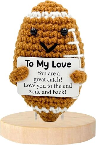 هدايا عيد الميلاد الإيجابية للرجال والنساء، مصنوعة يدويًا من الكروشيه، هدايا لدمية كرة القدم من أجل صديقها الأب، لاعبي كرة القدم، الدعم العاطفي، دمية كرة الخريف الرياضية، ديكور المنزل والحفلات in Kuwait