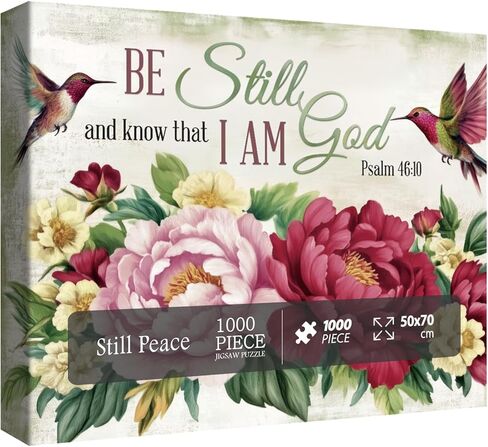 Sunflowers Bird Puzzle for Adults 1000 Pieces, Flower Religious Jigsaw Puzzle, Inspirational Cardinal Floral Easter Scripture Catholic Bible Puzzle in Kuwait