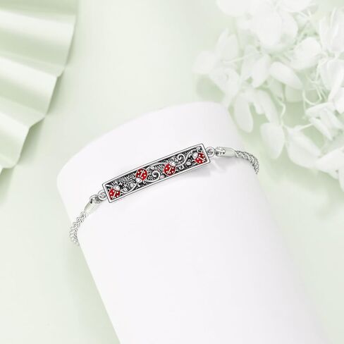 Sun and Moon/Ladybug/Butterfly Bracelet for Women Sterling Silver Love Friendship Bracelet Bracelets for Women Mother Mom Wife in Saudi Arabia