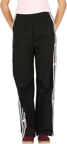 Forever 21 Women's Nylon Jogger Pants Side Stripes with Bow Details in Saudi Arabia
