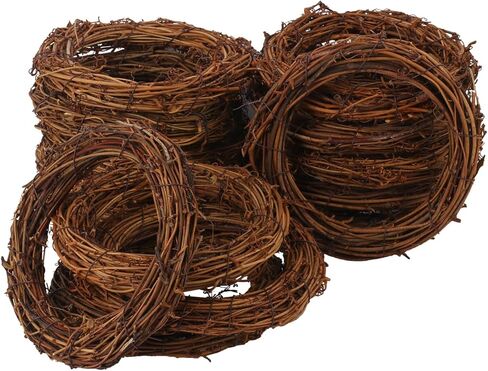 15 PCS Natural Grapevine Wreaths, 6 Inch Beautiful Vine Branch Wreath for DIY Crafts and Christmas Decorations, Ideal for Wedding Decor in Saudi Arabia