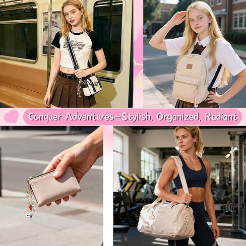 12Pcs Lip Gloss Keychain Charms - Lip Balm Keychain Kit Exquisite Cute Charms Bag Purse Decor Gifts for Women Girls in Kuwait