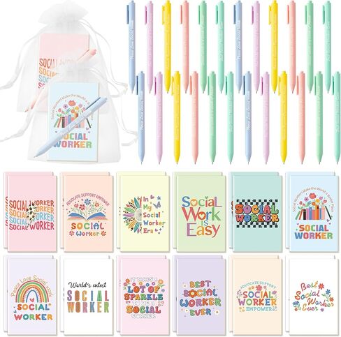 ANGOLIO 72Pcs Boho Spanish Gifts Bulk Include 24 Bible Verses Notebooks 24 Scripture Ballpoint Pens 24 White Organza Bags for Christian Party Gift Spread God's Word for Sunday School Church Visitor in Saudi Arabia