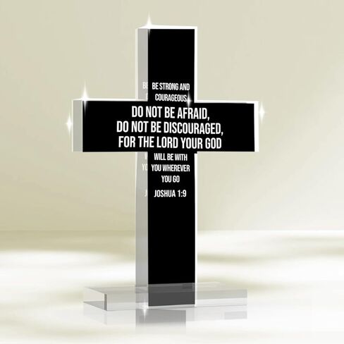 YYDS Bless This Home، ديكور المنزل المسيحي، هدايا تدفئة المنزل، ديكور منزل جديد، علامة صليب أكريليك دينية لطاولة غرفة النوم وغرفة المعيشة in Saudi Arabia