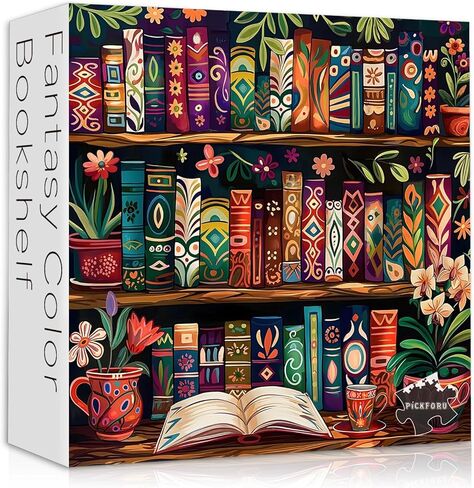 Stained Glass Wildflower Book Puzzles for Adults 1000 Pieces, Vintage Wildflower Pages Jigsaw Puzzle, Retro Floral Stained Glass Themed, Difficult Hard Impossible Challenge for Adults in Kuwait